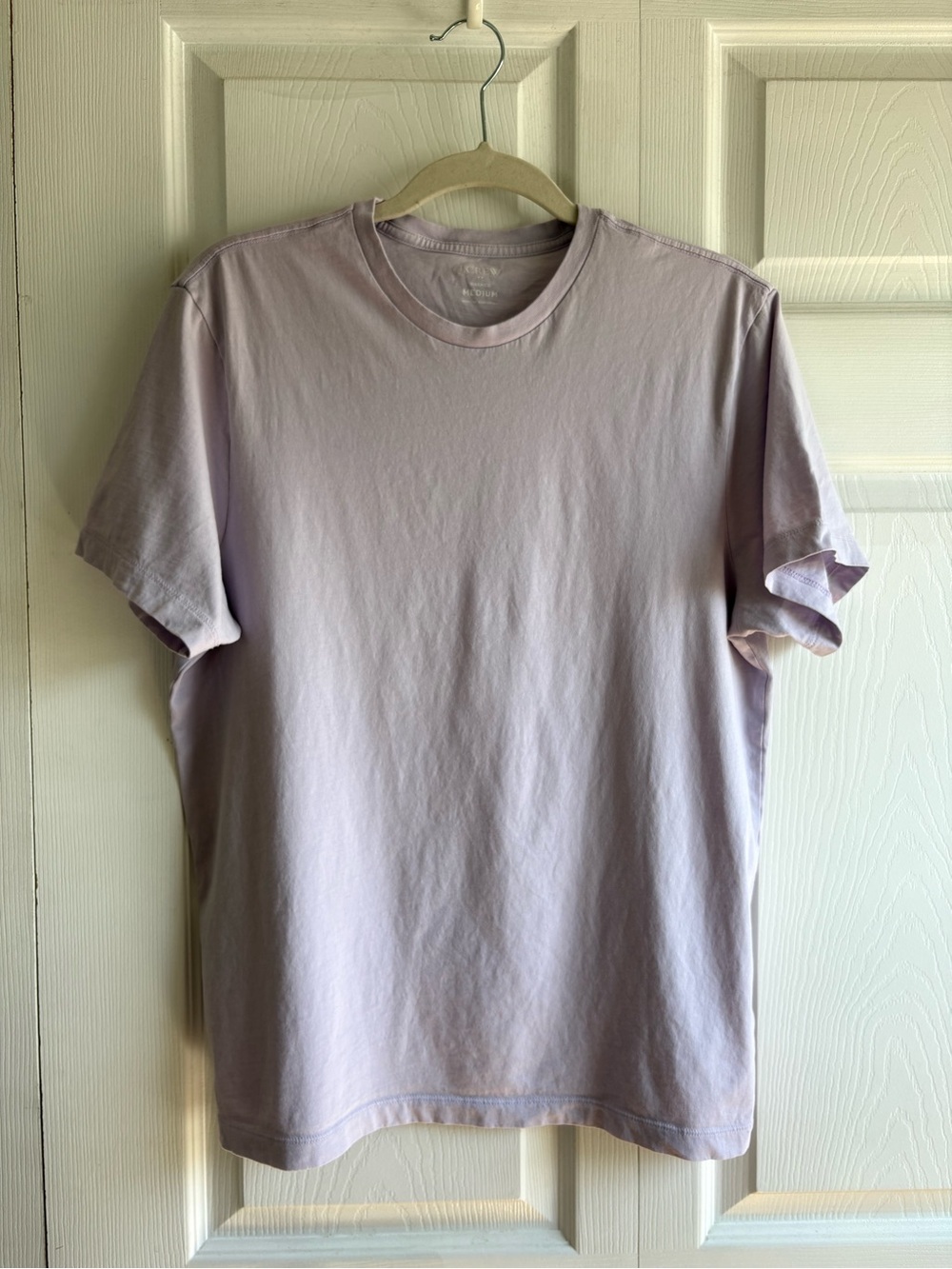 J.CREW Tee Men M Cotton Washed Jersey T-Shirt Light Purple Preppy Casual Soft‎